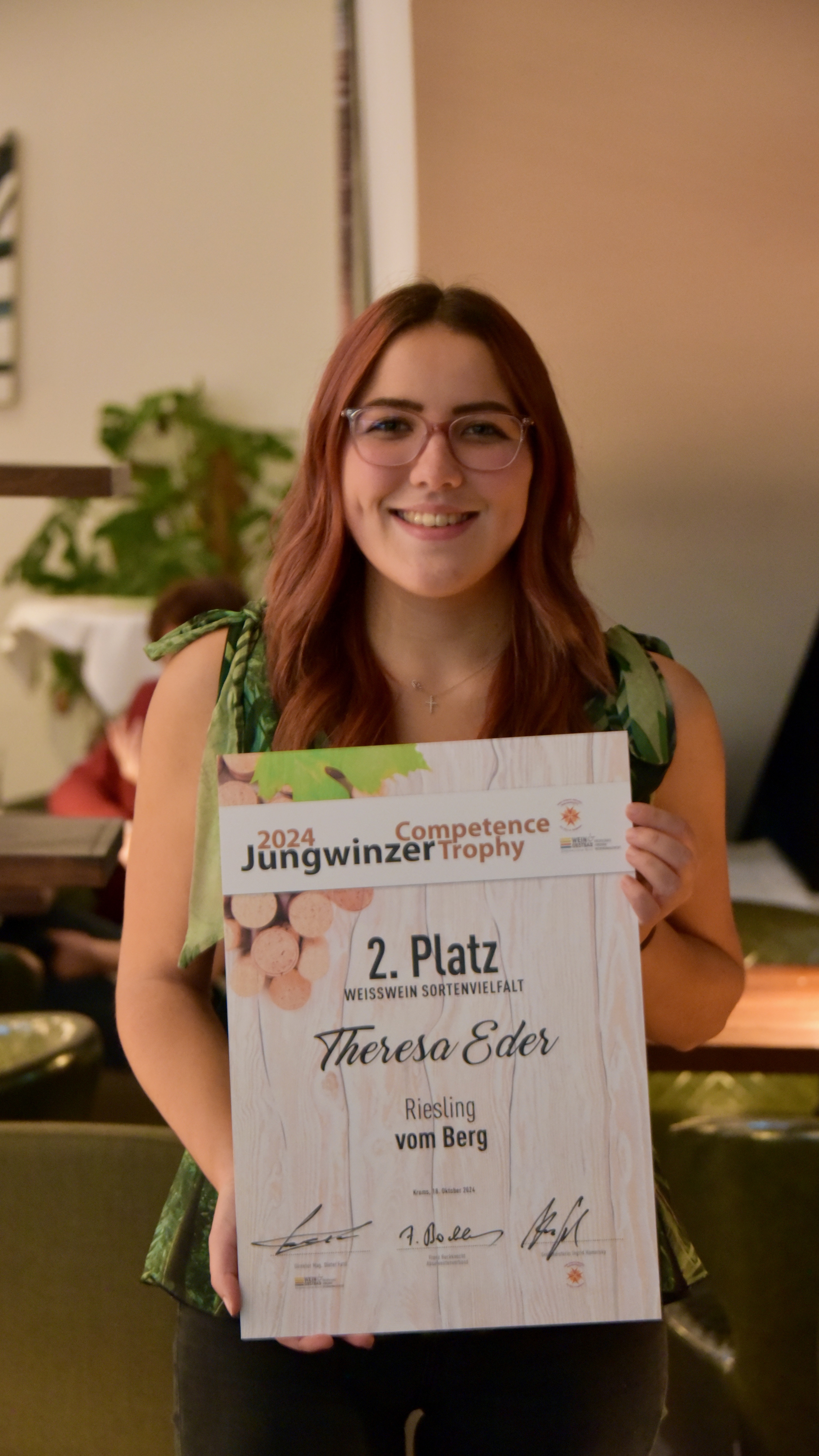 Weißweine Sortenvielfalt 2. Platz EDER Theresa